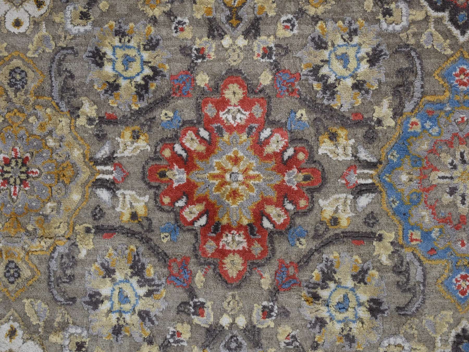 Revival Rugs Salt Biscotti 12'x18' Biscotti Beige THE SUNSET ROSETTES, Broken and Erased Persian ...