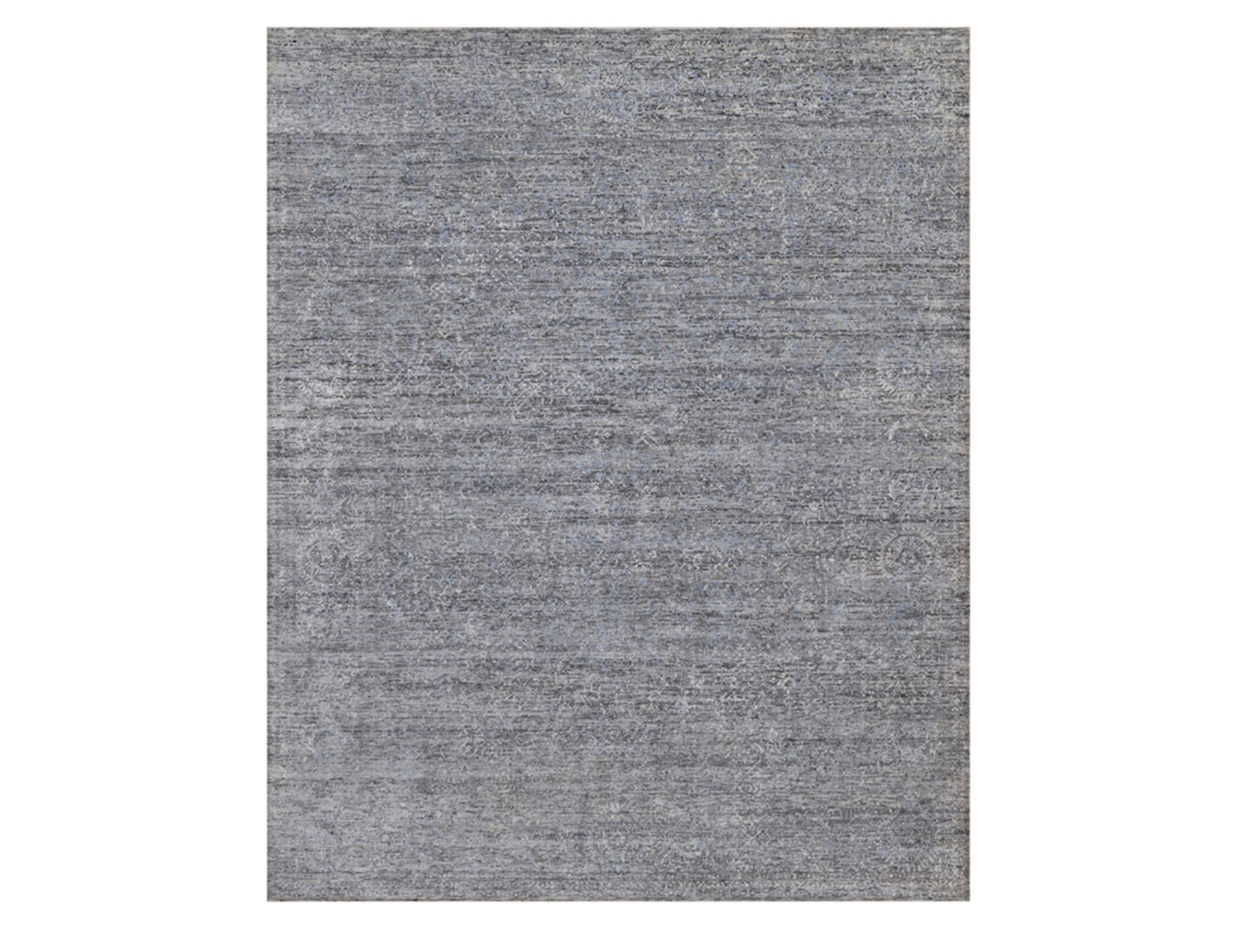 Gray Tone Rugs 8'x10' Dove Gray, Tone on Tone Design, Modern, Hand Knotted, 100% Wool ...