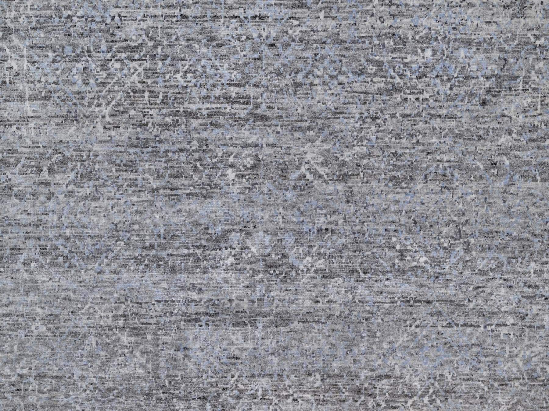 Gray Tone Rugs 8'x10' Dove Gray, Tone on Tone Design, Modern, Hand Knotted, 100% Wool ...